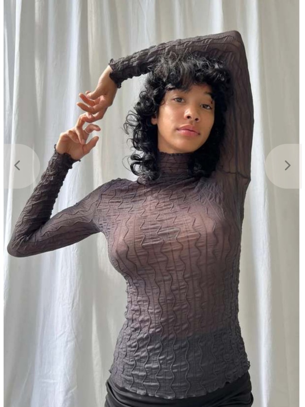 Find Me Now Ross Mockneck Top in Charcoal Gray
